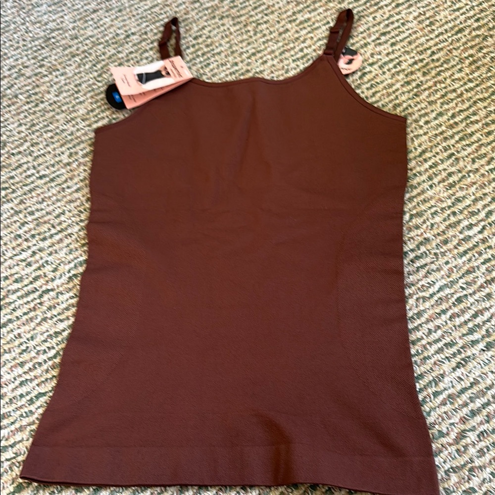 Shapermint Brown Scoop neck Fitted tank top NWT - Picture 8 of 11